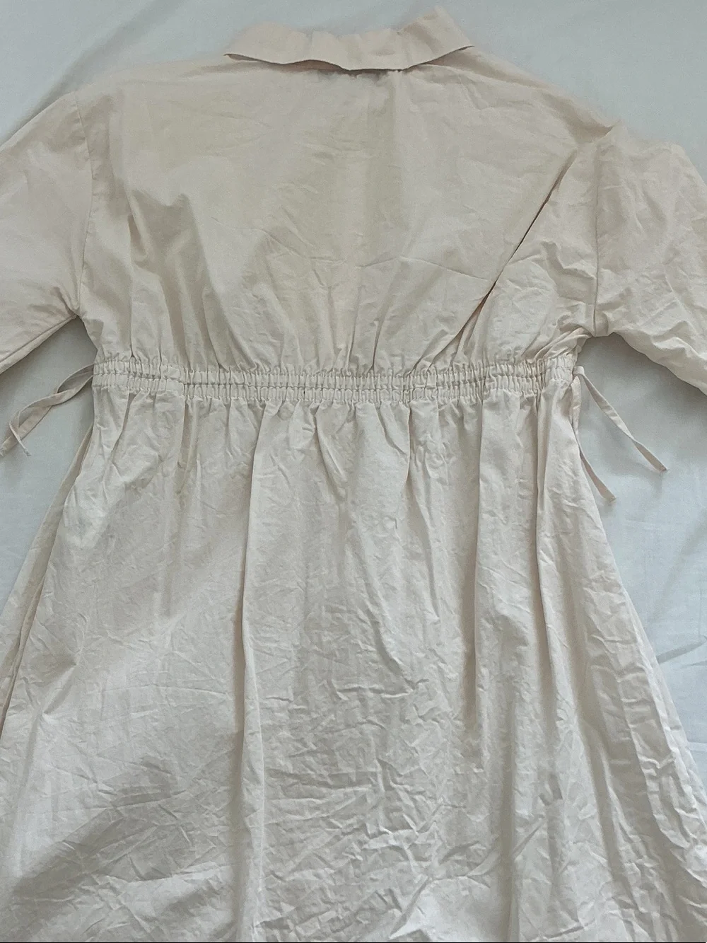 Zara Girls’ Cream Shirt Dress with Beige Knit Crop Top Size 13-14Y